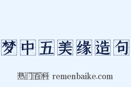 梦中五美缘造句是什么意思的图片